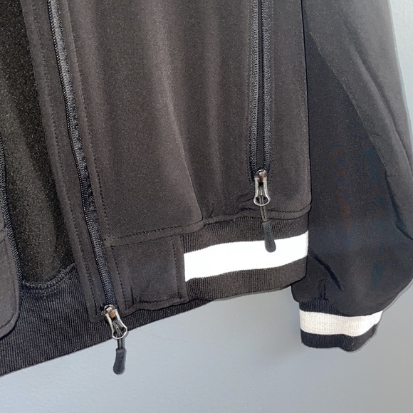 Reebok Black & White Zippered Athletic Bomber Jacket - Picture 8 of 9